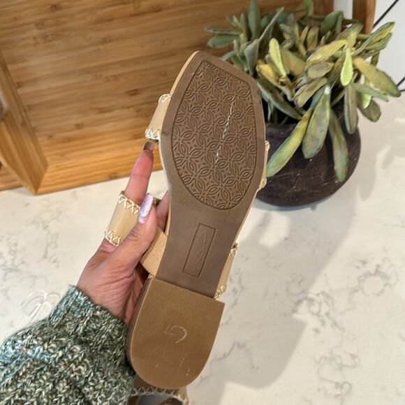 JOIE CHIARA SANDALS SLIP ON nude slight heel bohemian festival neutral size 8 - Picture 10 of 10